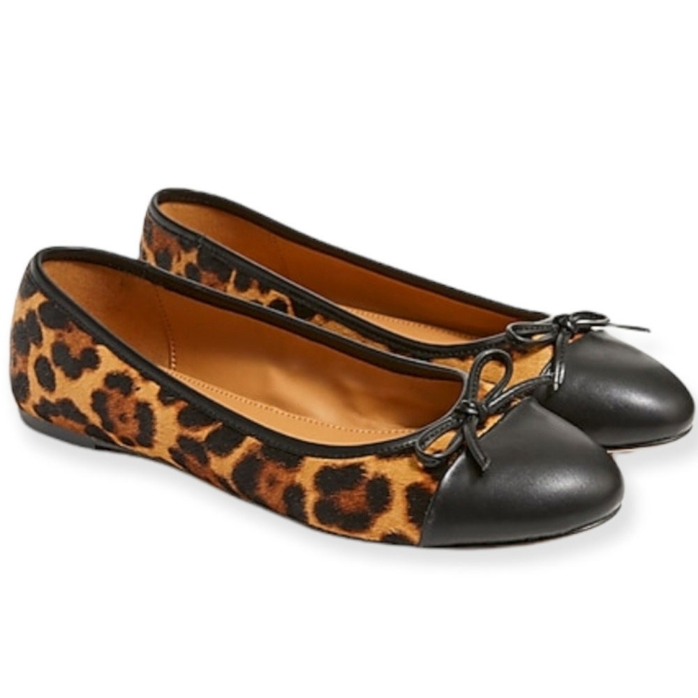 J Crew Calfhair Captoe Ballet Flats | Size 7.5 - Picture 3 of 7